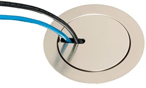 Arlington FLBC4580 Recessed Power and Data Round Floor Box for Existing or New Concrete Floor Boxes (Fits in Most 4.5 Inside Diameter Round PVC Concrete Floor Boxes) (Nickel)