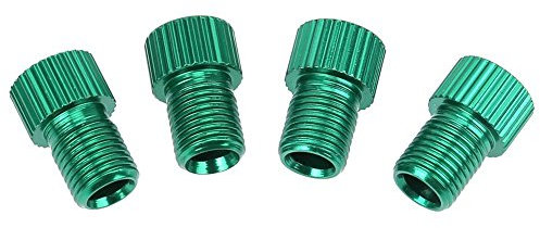 RMENGZHOUXI 4 x Presta auf Shrader Fahrradventil-Adapter, Grün