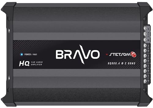 Stetsom Bravo HQ 800.4 - Amplificatore digitale multicanale per auto, 2 Ohm, stabile, 800 Watt RMS, 4 canali indipendenti, crossover variabile, gamma completa, altoparlanti stereo ds bridge 800 x 4,