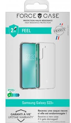 Force Case Coque Renforcée Samsung G S23+ 5G Feel Garantie à Vie Transparente - 50% Plastique recyclé - Origine France Garantie Marque
