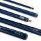 PowerGlide Snooker Pool or Billiard Cue | Carbon & Fibreglass | Ultra Smooth Metallic Painted High Gloss Blue & Rose Gold | 2-Piece 50/50 Joint | Full Size 57 | 10mm Tip | Asstd Weights 18oz & 19oz