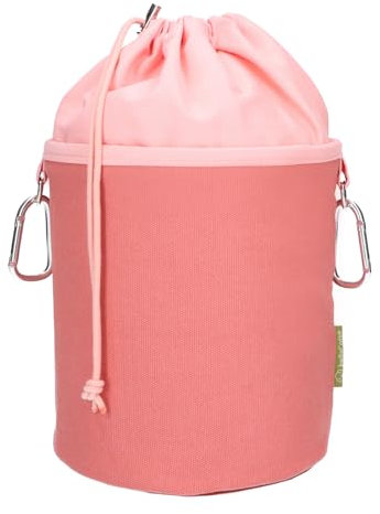 trendfinding Bolsa para pinzas de la ropa de lona con 2 mosquetones para 200 pinzas, extra grande y estable, Rosa viejo-granate, Bolsa para pinzas de la ropa