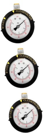 Toddmomy 3pcs Swimming Pool Pressure Gauge Precision Pool Filter Pressure Gauge Sturdy Construction Outdoor Use