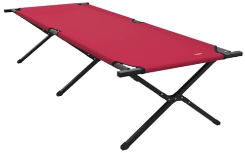 vidaXL Letto da campeggio pieghevole Rosso 210 x 80 x 46 cm