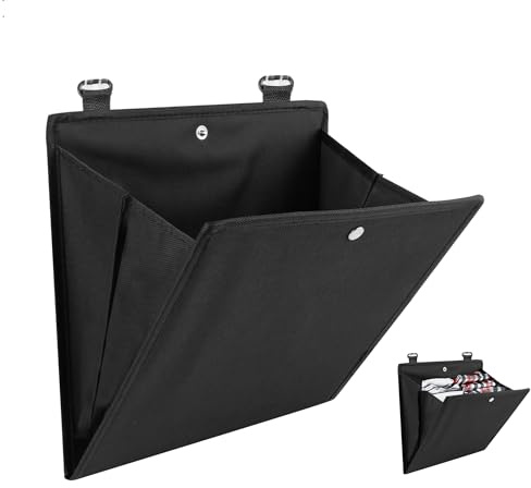Porta Oggetti da Appendere, Tasche Portaoggetti da Parete, Organizer da Appendere Pieghevole, Portaoggetti da Parete Adatto per Camper, Ingresso, Camera da Letto, Materiale in Tela Oxford, Nero