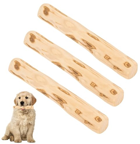 DvBCNMe 3 Stück Kauspielzeug Welpe, Kaffeeholz für Hunde, Welpen Spielzeug, Kauholz für Welpen, Für Starke Kauer, Natürliches Hundespielzeug gegen Langeweile XS(14CM*1.8-2)