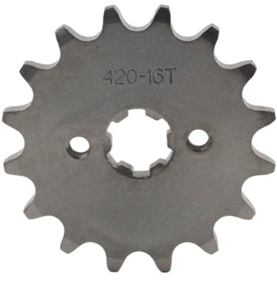 Cndocc35 Pignone anteriore, catena, 17 mm, 420-16 denti, argento e grigio per ATV Pit Dirt Bike da 50, 70, 90, 110, 125, 140 cc.