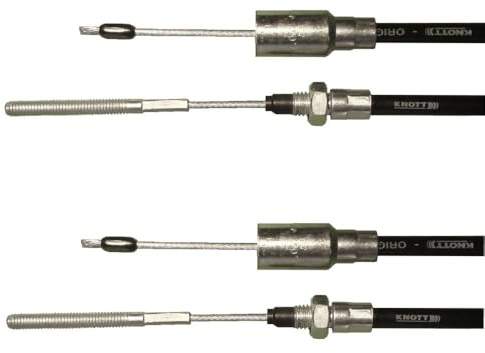 FKAnhängerteile 2 x Knott - Bremsseil 33921-1.07 Hüllenlänge: 830 mm - Gesamtlänge: 1040 mm