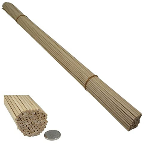 Trustleaf Lot de 100 chevilles en bois de bouleau 60 cm x 3 mm