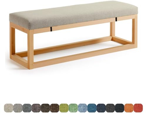 Cuscini per panca e esterni/interni, 90x35x3 cm, sala da pranzo/giardino, altalena, colore: grigio chiaro