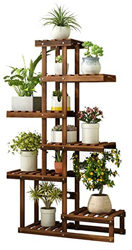 SXBHDM Étagère à Plantes escalier Support de Porte Pots de Plante Fleurs Étagère à Fleurs intérieure extérieure Porte-Pots de Fleurs Étagères d'angle pour Plantes Grand Présentoir de Rangement