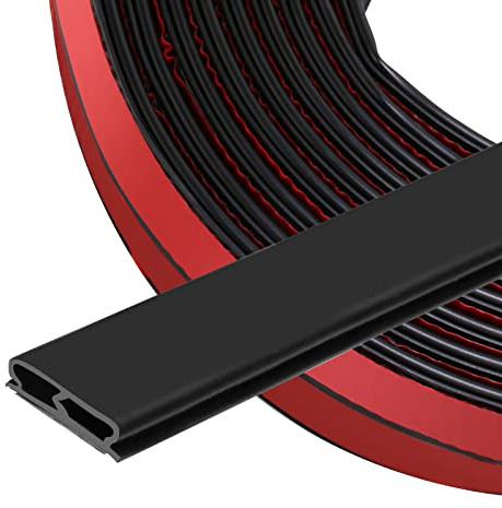 6M Guarnizioni per Porta, Autoadesivo Impermeabile Nastro, Porte e Finestre in TPE Gomma Sigillante per le Fessure 20mm * 6mm Nero