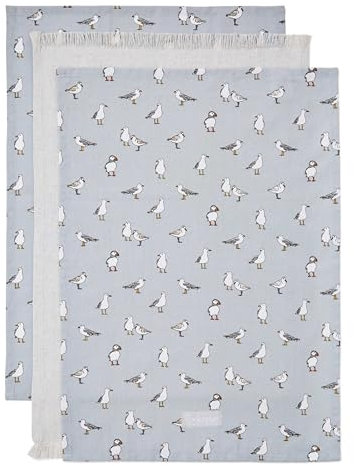 Cooksmart British Designed Pack of 3 Tea Towels | Luxury Tea Towels for Kitchen | Modern Designed Tea Towel Set