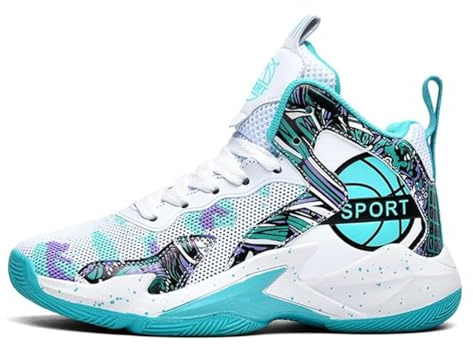 Hixingo Enfant Chaussure de Basketball Garçon Sneakers Baskets Baskets de Basket-Bal Jeunes Unisexe Chaussures de Sport pour Femme Homme Filles