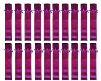 Indian Consigners Custodie per penne in velluto con coulisse, portapenne, astuccio morbido, sacchetto regalo, 20 pezzi (viola)