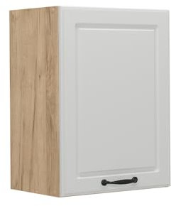 Vicco Hängeschrank R-Line, hängender Küchenschrank, Weiß Landhaus, 45 cm