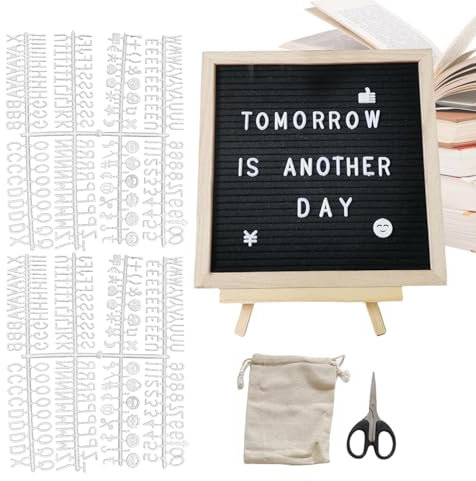 Bacheca di lettere - tabellone in legno - Lavagna in feltro rustica con cornice in legno per aula ospedale ristorante, caffè, matrimonio, compleanno, celebrazione