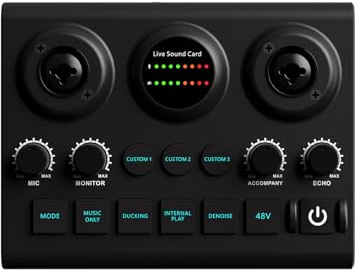 Tarjeta de sonido de calidad con interfaces fáciles de usar para cantantes y animadores, tarjeta de sonido profesional de alta calidad