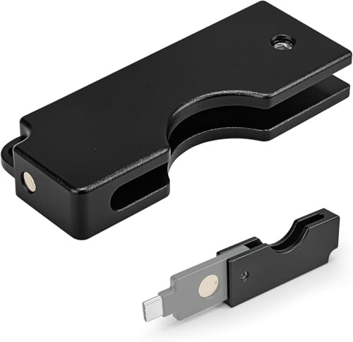 sciuU Metall Faltbare drehbare Abdeckung Kompatibel mit Yubico Security Key C NFC/YubiKey 5C / 5C FIPS, USB-C Connector - Kratzfeste Schutzhülle aus Aluminiumlegierung - Sicherheitsschlüssel nicht