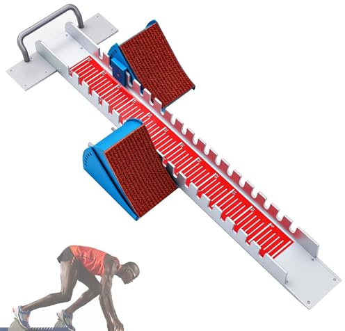 AXGCAA Starting Blocks Track and Field, 32in Athletics Starting Block with Angle Adjustable, Multifunctional Sprinter Running Blocks with Detachable Pedals, for Plastic Runway Cinder Track