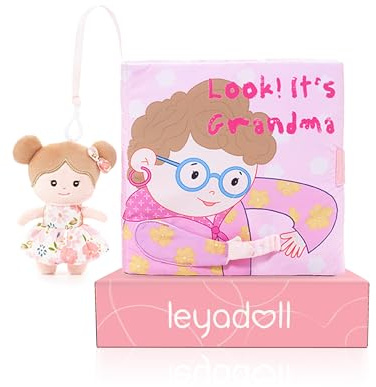 LeyaDoll Libro Sensoriale Interattivo con Effetto Frusciante-Look-Its-Grandma-Soft-Book-Light