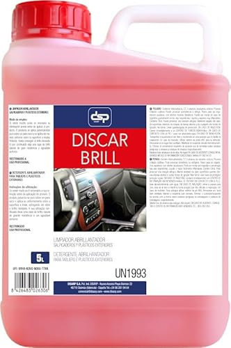 Disarp Brill - Limpiador y Abrillantador de Superficies y de salpicaderos y capotas de Vinilo con Perfume. Uso Profesional. Formato Ahorro 5L