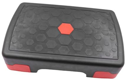 DimyFew Equipo de Step Aeróbico, Tabla de Equilibrio Compacta para Rutinas de Ejercicio, Rojo Negro