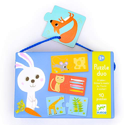 Djeco DJ08166 Puzzle Cena Animales, Multicolour