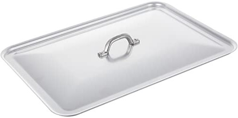 Pentole Agnelli Coperchio Rettangolare Per Rostiera, Alluminio, Argento, 40 x 29 cm
