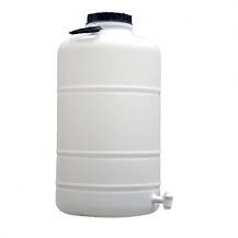 HELGUEFER - Bidon 50 litros con Grifo Plástico | Bidon Apto para Uso Alimentario, Reutilizable | Garrafa Agua con Cierre Hermético, Cómoda, Fácil de Usar | para Camping o Cocina
