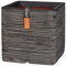 Capi Europe - Blumentopf quadratisch Rib NL - 40x40 - Anthrazit - Öffnung Ø32 - Blumentopf für den Innen- und Außeneinsatz - Bruchsicher - 100% recycelbar - KOFZ903