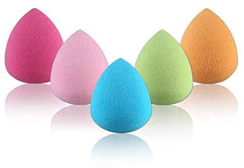 DIVISTAR 5 Stück Make-up Foundation Schwamm Kosmetik Puff Puder Make-up Blender MakeUp Blender Flawless Facial Beauty Tools Zufällige Farbe Großhandel
