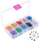 HQdeal 500Pcs Karte Nagel Pinnadeln, 1/8 Zoll Kleine Plastik Rundkopf Stecknadeln mit Stahl Punkt, Bunt Runde Reißnägel, Dekorative Reißzwecke, Pinnwandnadeln für Weltkarte, 10 Farben