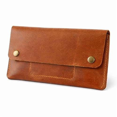 The Antiq Leather Currency Pouch, Currency Organiser, Dollar Bills Holder, Bills Organiser, Money Envelope with Mobile Pocket, Money Bag for Men and Women