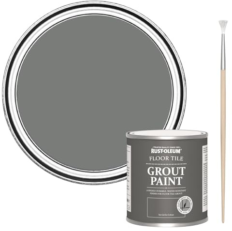 Rust-Oleum Ultra-Durable Grey Floor Tile Grout Paint -Torch Grey 250ml