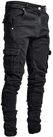 BiCophy Y2k Jeans Men Grunge Hip Hop Baggy Pants Straight Leg Graphic Denim Joggers Loose Goth Trousers Streetwear