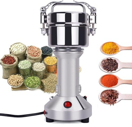 Macinacaffè Elettrico Commerciale 150G Macinino per Chicchi di caffè in Acciaio Inossidabile Polverizzatore Semi Farina Dado Pillola Grano Mais E Condimenti Macinacaffè per Grani Secchi in Polvere