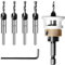 Kegelsenker-Bohrer-Set, 6 tlg Bohrsenker mit Tiefenanschlag, Senkbohrer Holzbohrer für Bosch Festool Ent, Hartholzbohrer mit Senker 1/4 Hex Schaft, aus HSS-M2 für Holzverarbeitung