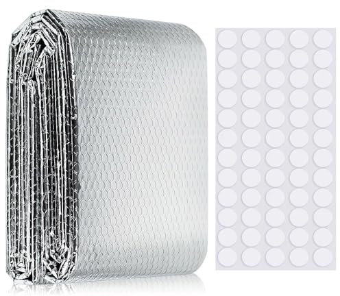 Eco-Friendly Radiator Reflector Panels 0.6m x 5m, Bubble Foil Insulation for Heat Retention, Roof & Wall Thermal Barrier, Durable Aluminum Foil with Bubble Layer