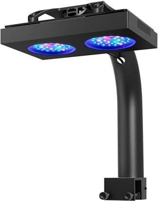 NICREW HyperReef 150 Gen 2 Luz LED para Acuarios Marinos, Iluminación 150W para Corales SPS/LPS y Peceras de Agua Salada, Espectro Mejorado con Violeta y Azul, 5 Canales Programables