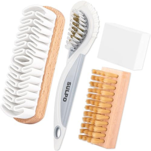 SULPO Cepillo De Cuidado De Gamuza - Cepillo De Zapatos Con Cerdas De Latón Para Nubuck, Terciopelo Y Cuero Áspero