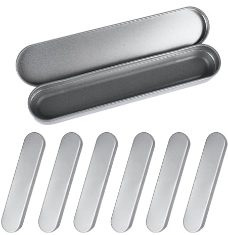 6 Stück Stiftebox Metall Stifte Organizer Aufbewahrung Box Kleine Metalldosen Schachtel Blechdose Metallbox mit Deckel Pinselbox Stifte Etui für Schreibwaren Gadget-Speicher Kleinteile Schmuck