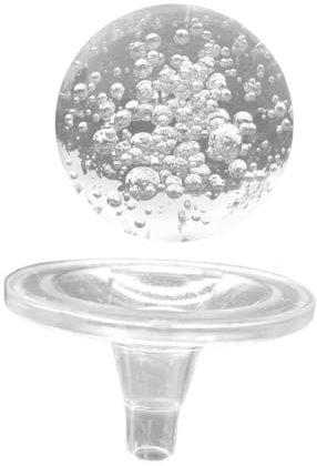 VICASKY Fountain Bubble Crystal Ball Indoor Sphere Craft with Stand for Tabletop Water Feature Decorative Crystal Globe for Home Office Relaxation Decoration