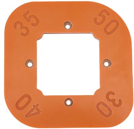 Focket Gabarit à rayons arrondis, plastique 4 en 1, gabarit de positionnement d'angle en arc R30 R35 R40 R50, de rayon pour défonceuse, pour le travail du bois