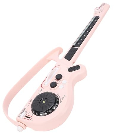 Fockety Guitare électrique pour Enfants, Guitare Intelligente sans Cordes avec Lumières LED Multicolores et Platine DJ, Jouet D'instrument de Musique pour Enfants de 3 Ans et Plus, Cadeau (Pink)