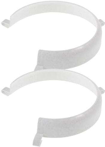 Garde-repas pour Assiette Plate, Clipsable, Plastique Blanc, Lot 2