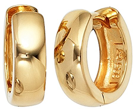 Jobo Damen-Creolen aus 925 Sterling Silber vergoldet 12 mm