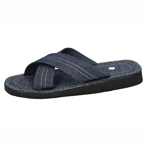 MADE IN SPAIN T Zapatillas de Casa Tejanas Cruzadas para Hombre - Hechas en España Hombre Zapatillas CASA Tejano 44