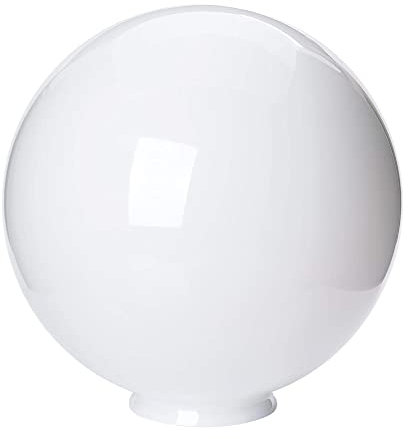 Boule de Verre avec Trou - Lampe Verre avec Poignée - Abat-Jour Opale Blanc Brillant (Ø 250 mm)