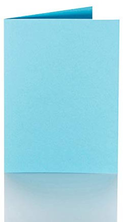 Paper24 25 Faltkarten A6 240g/m² Blau für Briefumschläge im Format DIN C6
